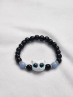 Blue Eye Cat Bracelet – White Edition - Image 2