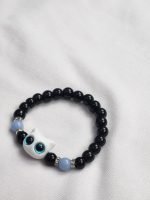Blue Eye Cat Bracelet – White Edition