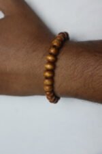 Boho Leather & Wooden Beads Bracelet Set — 3PCS - Image 4