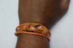 Boho Leather & Wooden Beads Bracelet Set — 3PCS - Image 2