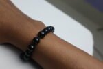 Black Marble Beads Adjustable Bracelet - Image 3