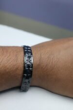 Black Stainless Steel Engraved Bracelet – Premium Pattern Design - Image 2