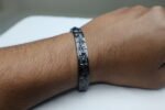 Black Stainless Steel Engraved Bracelet – Premium Pattern Design - Image 3