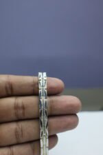 Premium Silver–Gold Dual Tone Bracelet (Stylish Chain Design)