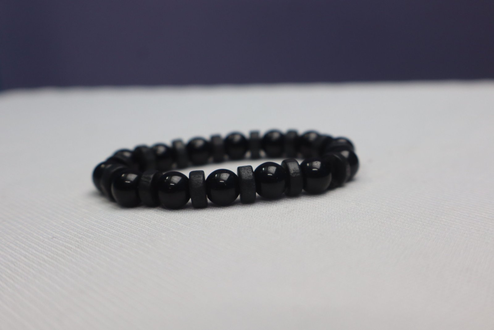IMG_2850 Black Wood & Marble Beads Bracelet – Premium Dual Beads Design - Image 1