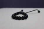 Black Marble Beads Adjustable Bracelet