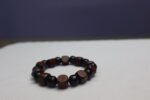 Wood & Marble Beads Bracelet – Dual Tone Design
